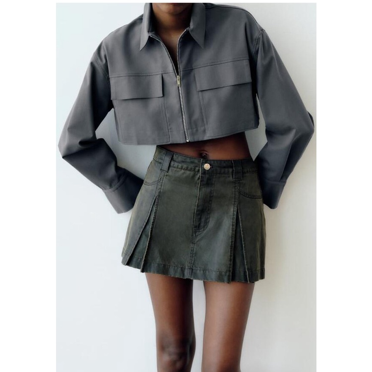 Áo Khoác Gió Hiệu zara Dáng Ngắn Thời Trang Mùa Hè Trẻ Trung 3067032 8738527