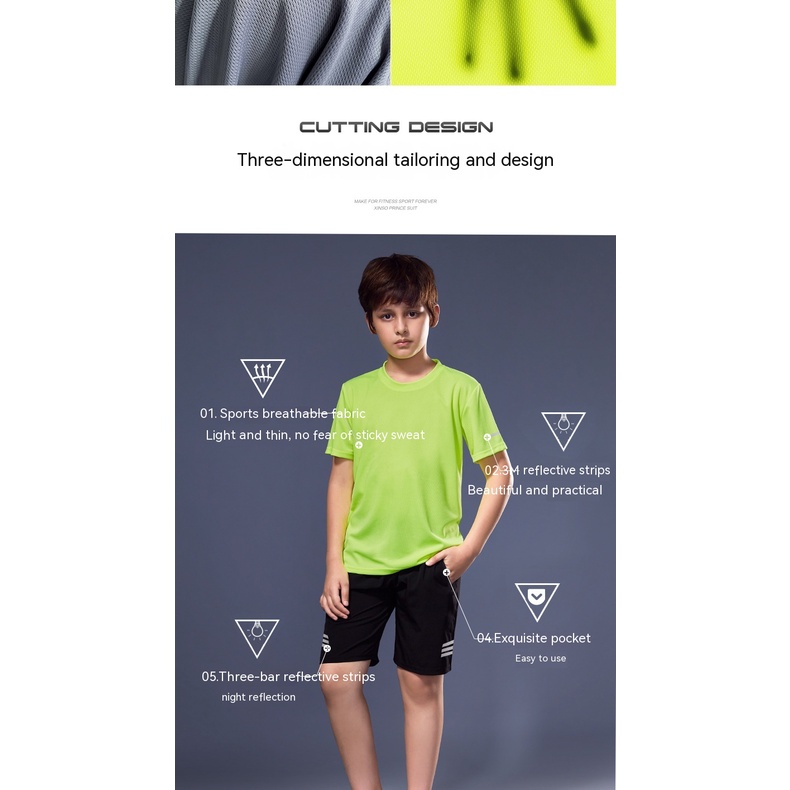 Bộ Đồ Thể Thao Tay Dài Dáng Ôm Thoáng Khí Nhanh Khô Thời Trang Cho Học Sinh