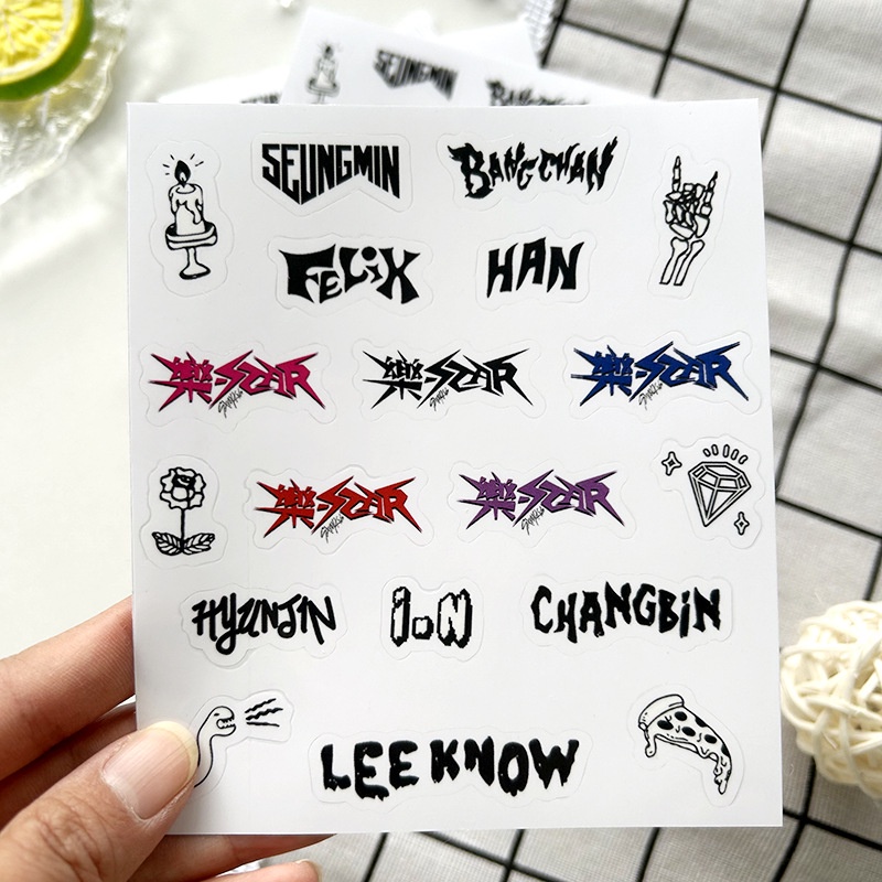 Miếng Dán pvc Trong Suốt Chống Thấm Nước Họa Tiết Hoạt Hình rock-star