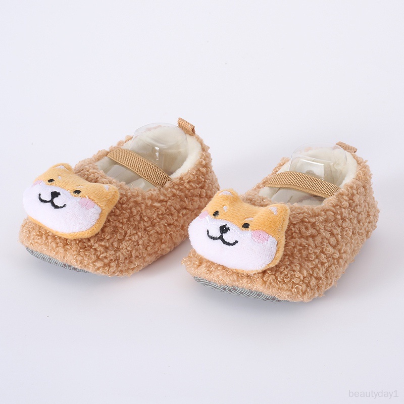 Giày Đế Mềm Bằng Vải cotton Không Trơn Họa Tiết Hoạt Hình Dễ Thương Dành Cho Bé Sơ Sinh