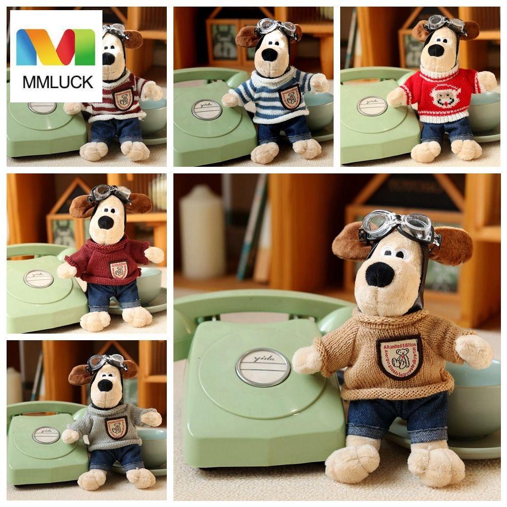 Mmluck Đồ Chơi Cún Nhồi Bông 23cm Mặc Áo Len Kẻ Sọc Màu Trơn Hoạt Hình wallace & gromit 23cm