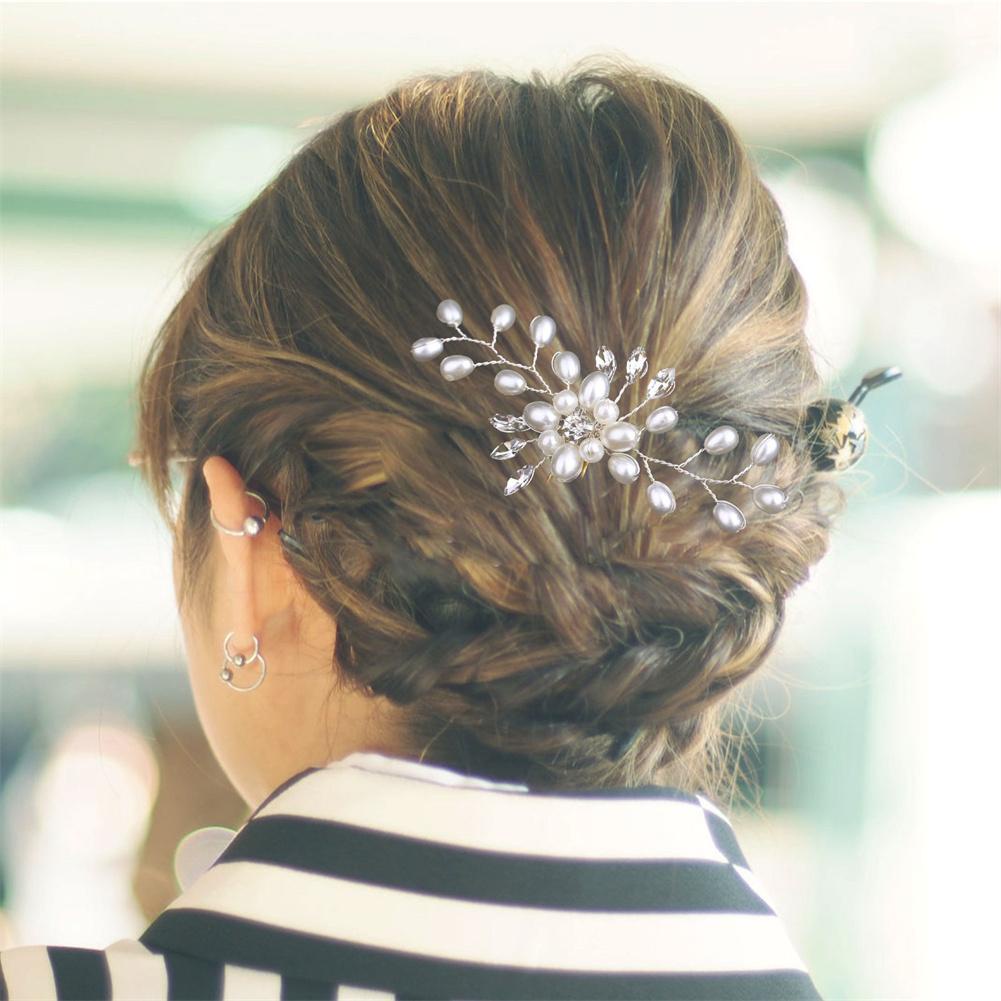 Trâm Cài Tóc Cô Dâu Đính Hoa Và Ngọc Trai f0y5