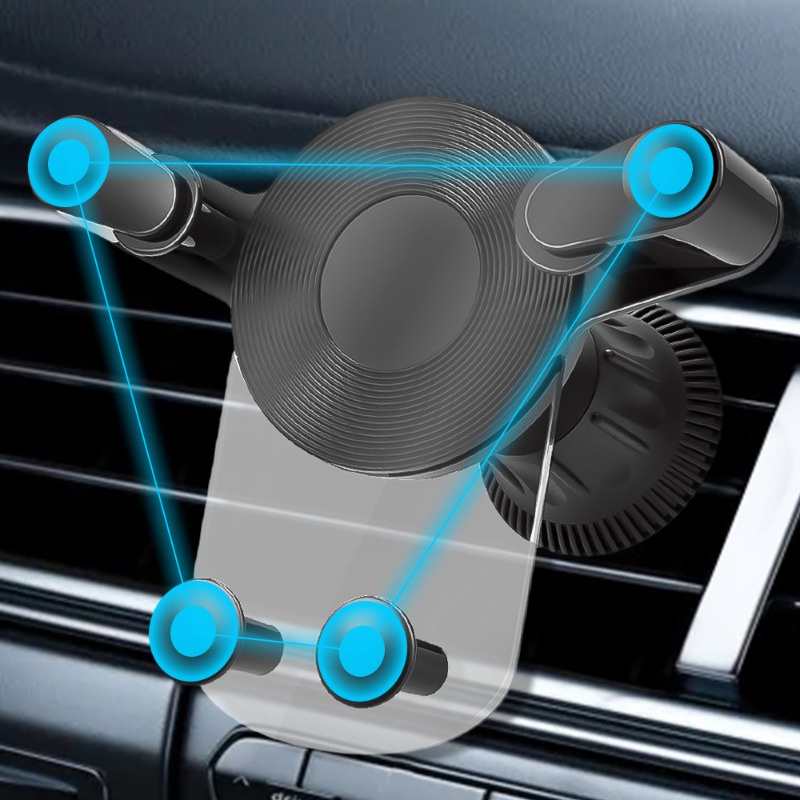 Giá Đỡ Điện Thoại Trong Suốt Xoay 360 Độ Thông Dụng Gắn Lỗ Thông Gió Xe Hơi