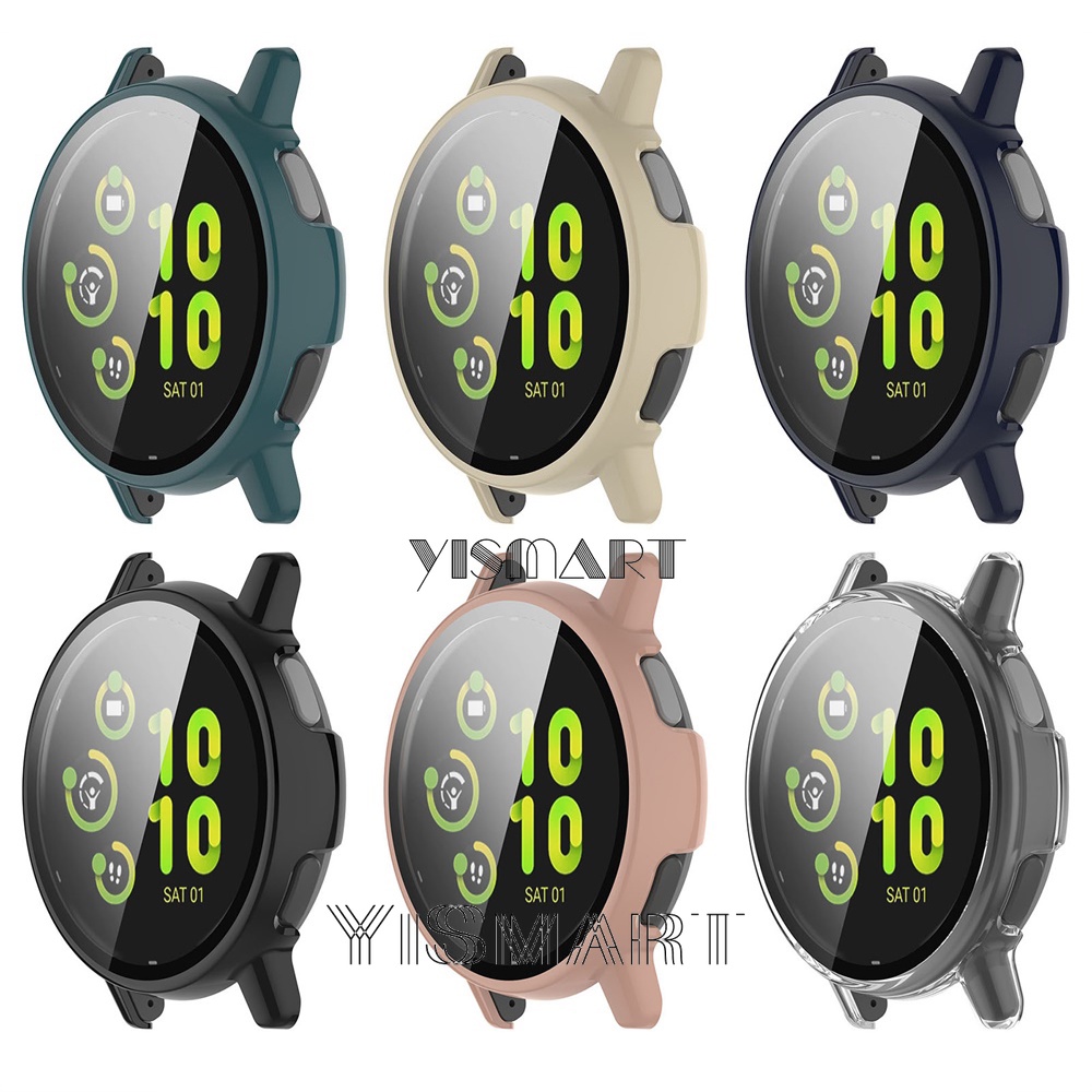 Kính Ốp Bảo Vệ Mặt Đồng Hồ Thông Minh Bằng pc Cứng + Miếng Dán Bảo Vệ Màn Hình Cho garmin vivoactive 5