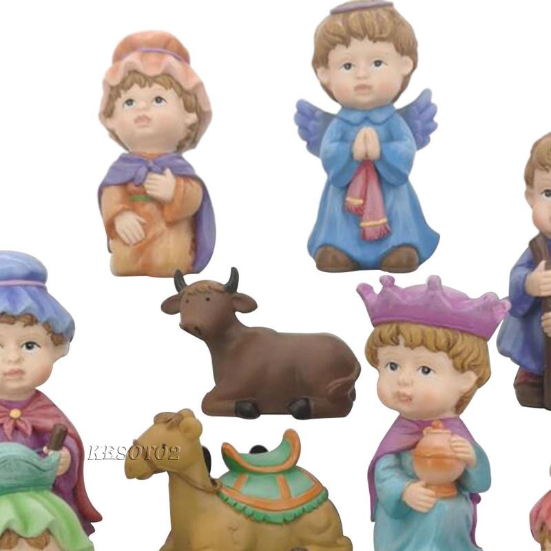 Set 10 Mô Hình Tượng Chúa jesus Trang Trí Giáng Sinh