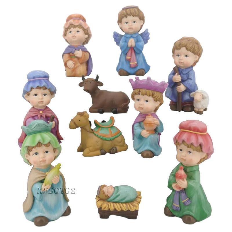 Set 10 Mô Hình Tượng Chúa jesus Trang Trí Giáng Sinh