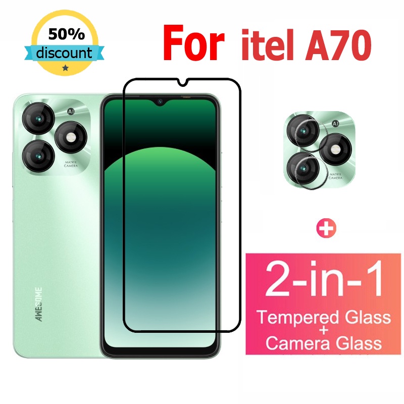 cường lực Itel A70 Kính Cường Lực Bảo Vệ camera Chotel Itel S23 Plus A60 A04 A05S A60S P40 Plus Glas