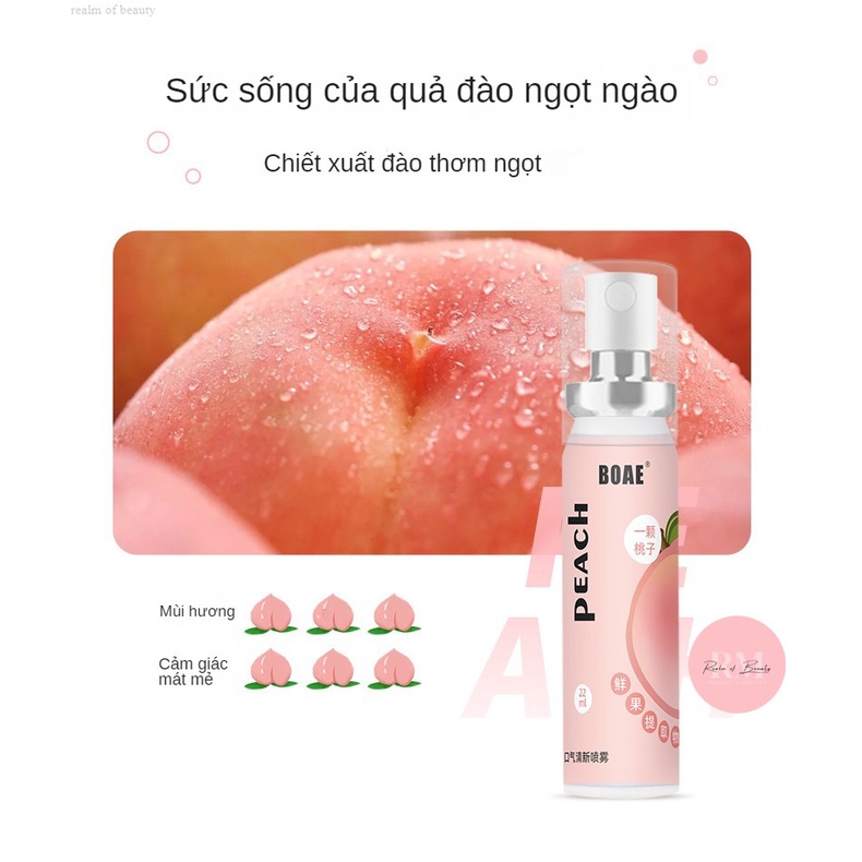 Xịt Thơm Miệng BOAE Hoa Quả Thơm Miệng Sạch Sẽ Thơm Tho Giảm Hôi Miệng Giúp Ngăn Ngừa Vi Khuẩn