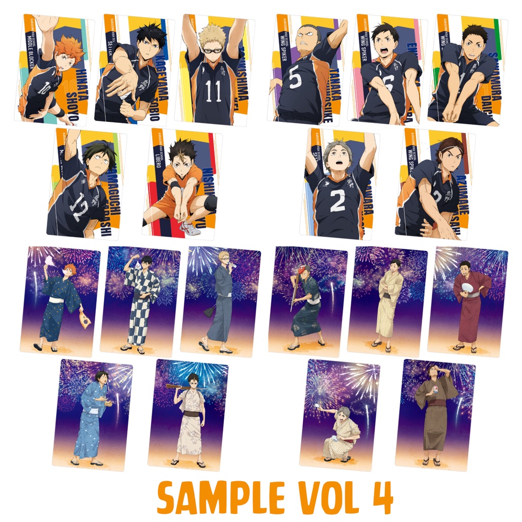 Pack thẻ nhân phẩm bánh xốp Haikyuu! wafer chính hãng - Wafer card Haikyu