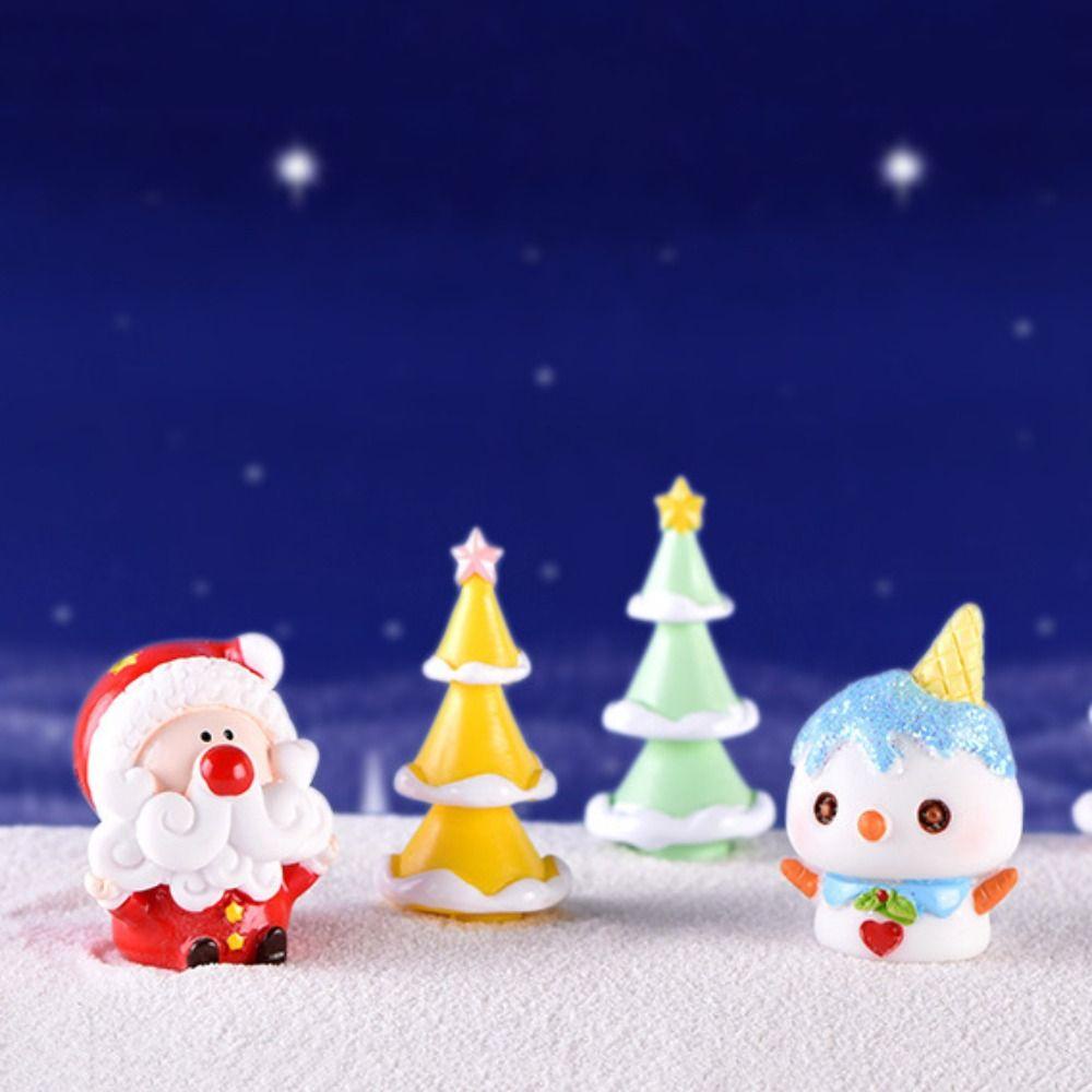 Mô Hình Ông Già Noel Hoạt Hình Trang Trí Tiểu Cảnh / Ông Già Noel / Người Tuyết Bằng Nhựa resin