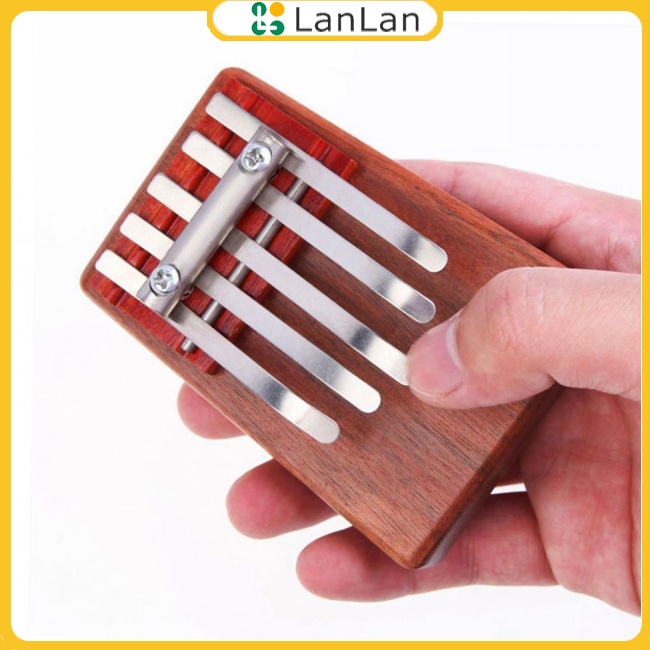 Lanlan Đàn piano 5 Phím Đàn mini Bằng Gỗ Hồng mbira Cho Bé
