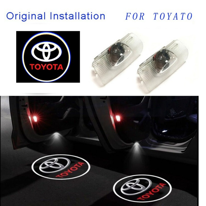 Bộ 2 Đèn led Chiếu logo Gắn Cửa Xe Hơi toyota vios fortuner innova avanza rush