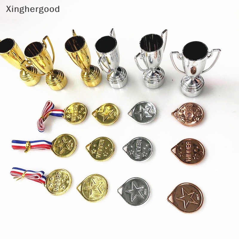 Xinghergood Bộ 2 Đồ Chơi Giải Thưởng mini Bằng Nhựa Màu Vàng Kim Dành Cho Trẻ Em Mẫu Giáo / Tiệc Sinh Nhật Trường Mẫu Giáo xhg