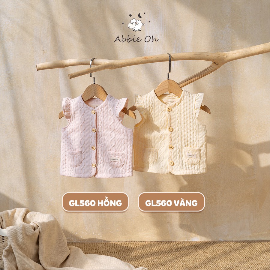 ABBIOEH Áo gile xinh xắn dễ thương chất liệu cotton len cho bé trai bé gái Áo ghile cho bé trai bé gái