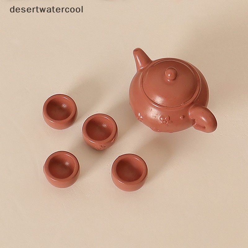 Devn set 5 Ấm Trà Mini Tỉ Lệ 1 / 12 Trang Trí Nhà Búp Bê