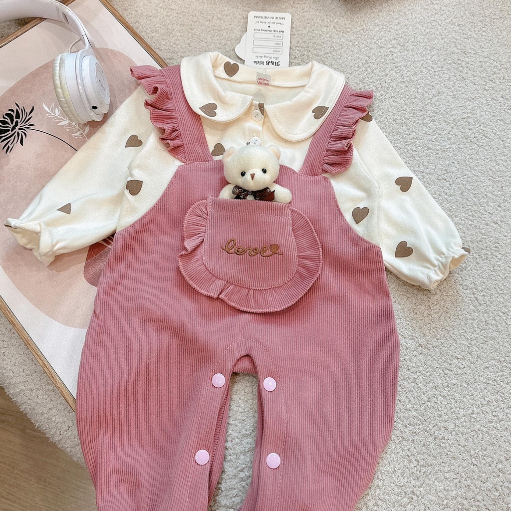 Bộ body dài tay bodysuit áo liền quần bộ đồ liền thân Babyshop88 cho bé trai bé gái M15.11.23-1