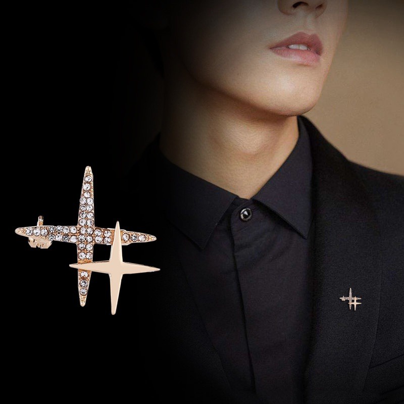 Trâm Cài Áo Hình Ngôi Sao Cổ Điển Nhiều Kiểu Dáng Chống Chói Cho Nam