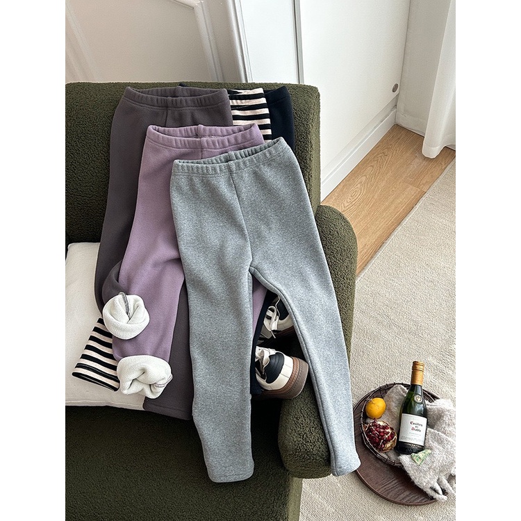 Quần legging nỉ dày cho bé QG656 sz 90-150 , thời trang trẻ em mùa đông 2023
