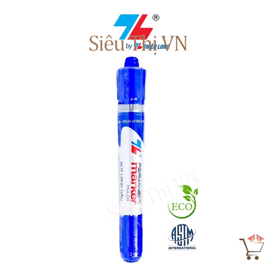 Bút lông dầu Thiên Long PM-09 3 màu Xanh/Đỏ/Đen