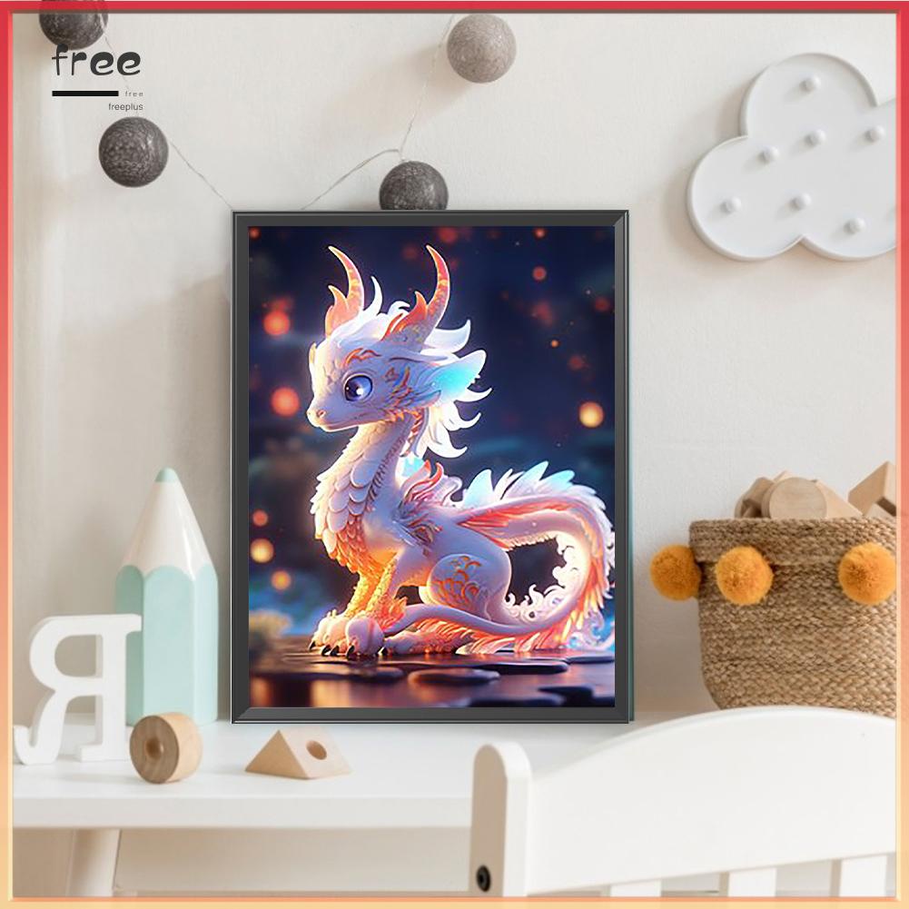 Bộ Tranh Đính Đá 5d diy Hình Rồng Phát Sáng Độc Đáo Trang Trí Nhà Cửa