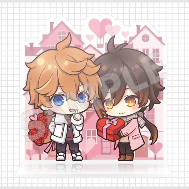 Mô hình GENSHIN IMPACT ver COUPLE standee in hình game anime chibi mica acrylic tượng trưng bày