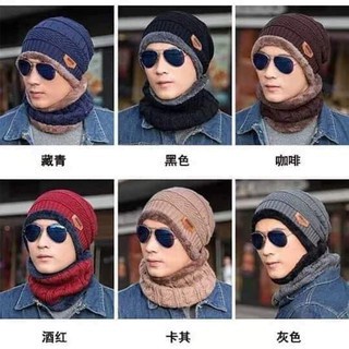 Set Mũ len kèm khăn nam nữ