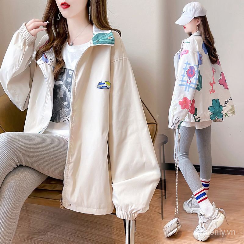 Áo Khoác Hai Mặt Dáng Rộng Phong Cách Hàn Quốc Thời Trang Xuân Thu Hàng Mới 2023