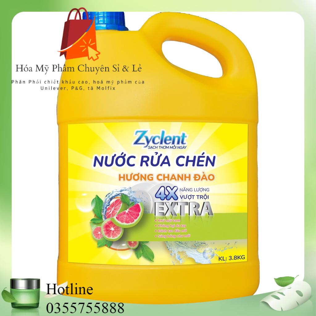 Nước Rửa Chén Zyclent Extra Hương Chanh Đào 3.8kg