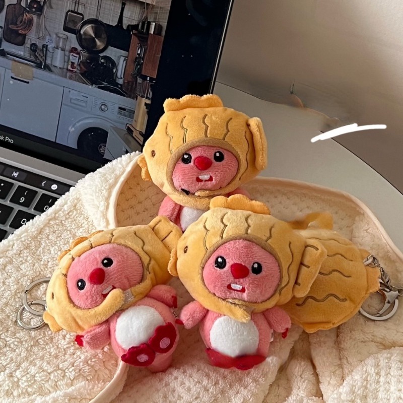 Sanrio Móc Khóa Hình Búp Bê taiyaki Nhồi Bông Dễ Thương