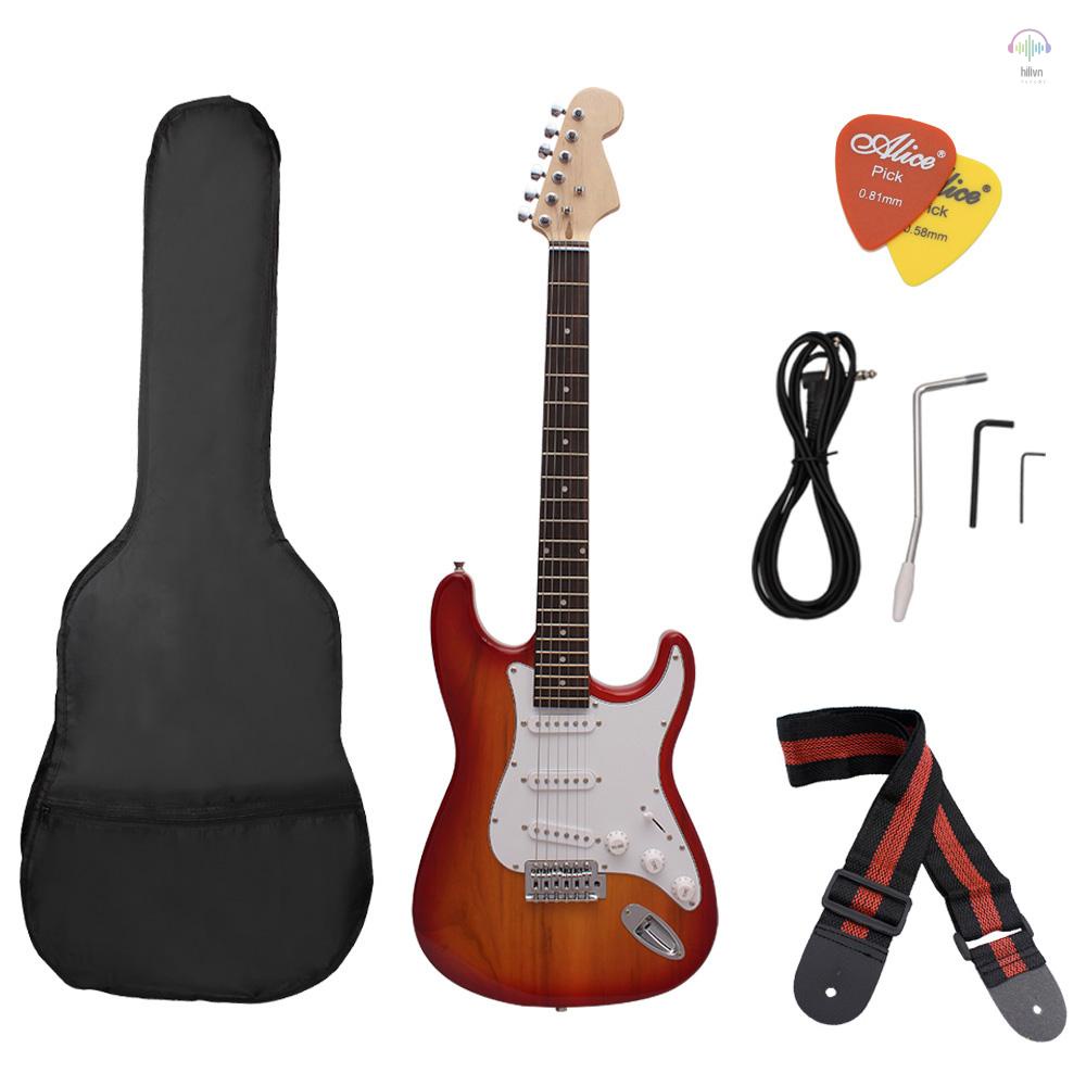 St Miếng Gảy Đàn guitar Điện Bằng Gỗ Hồng Mộc Kèm Túi Đựng