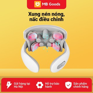 Máy mát xa cổ và vai thông minh 6 đầu sạc mini xung làm nóng cổ vai gáy mát xa vật lý trị liệu vai và cổ