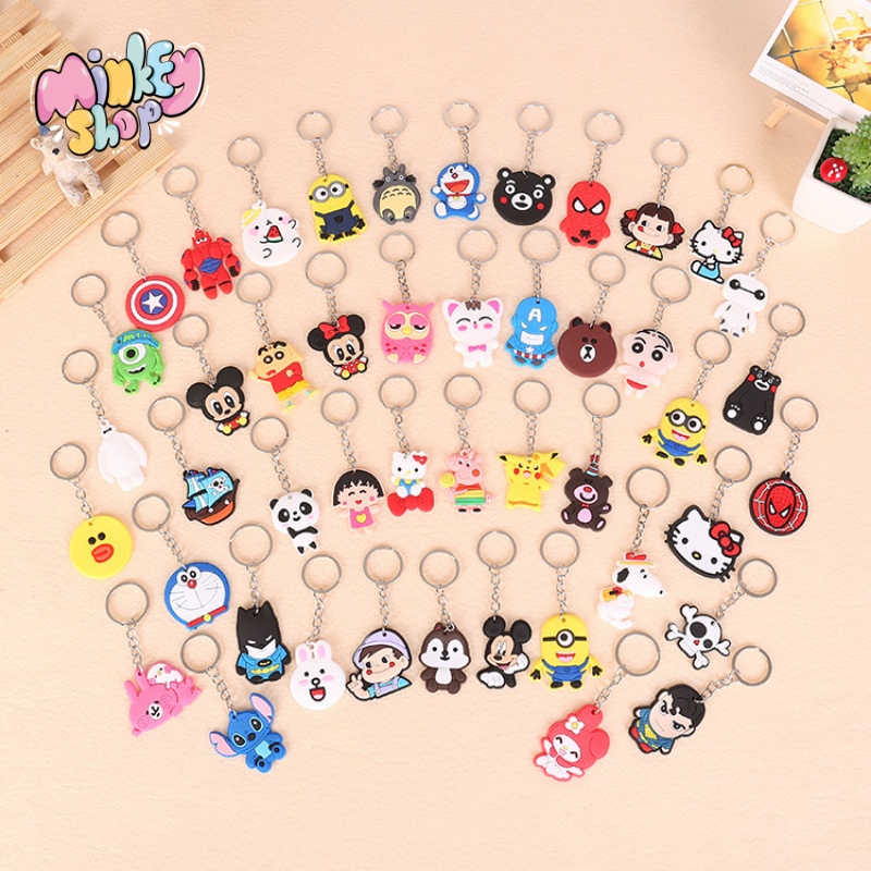 Móc khoá 1K cute + móc chìa khoá hoạt hình noel siêu rẻ dễ thương quà tặng phụ kiện túi xách balo -MINKEY