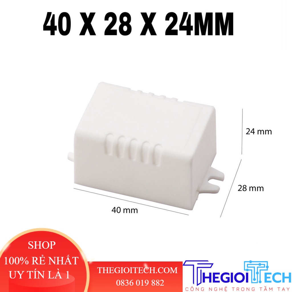 Hộp 40x28x24mm - Hộp nhựa đựng mạch điện tử - Đen - 1 Cái