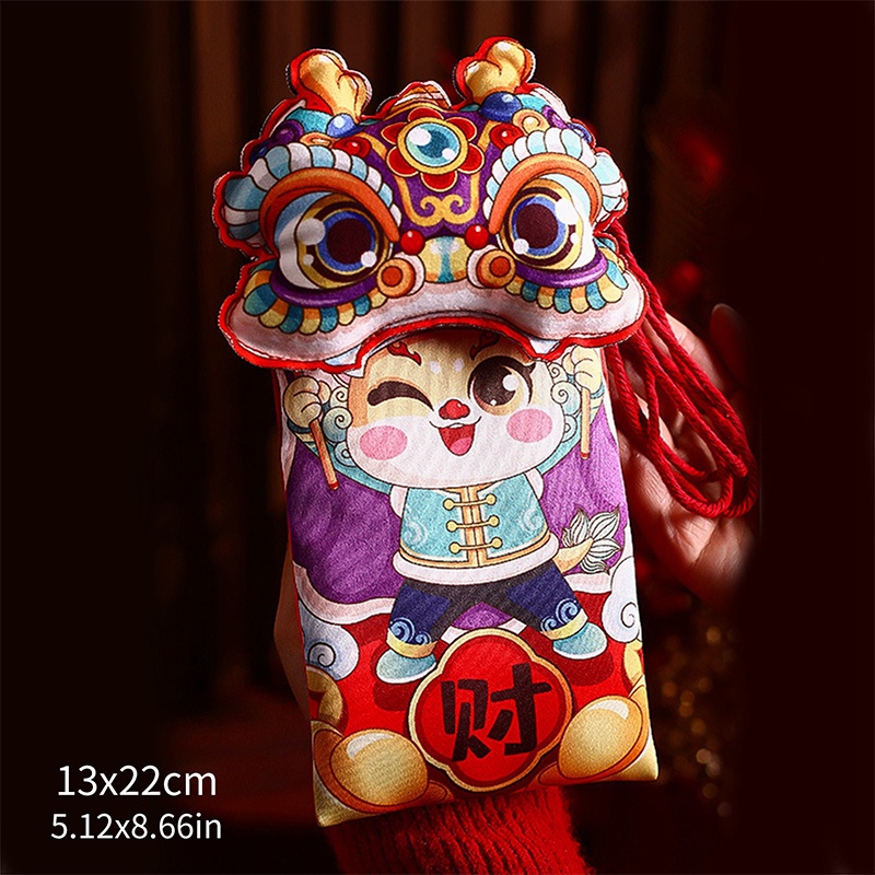 Bao Lì Xì Năm Mới 2024 Hình Rồng Đỏ Phong Cách Trung Hoa