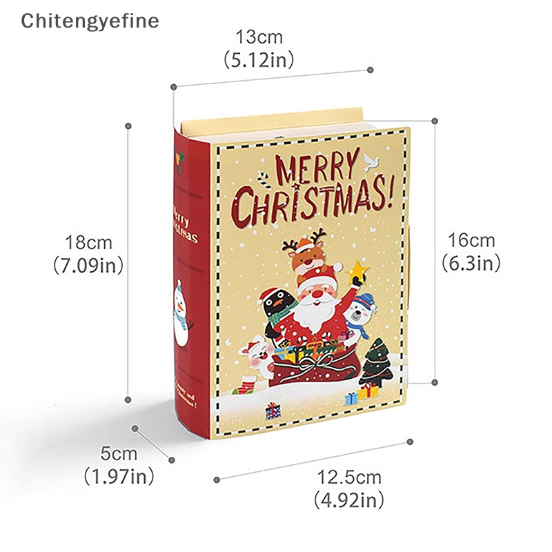 Ctye Bộ 5 Hộp Quà Đựng Kẹo Hình Cuốn Sách Dùng Làm Quà Tặng Giáng Sinh