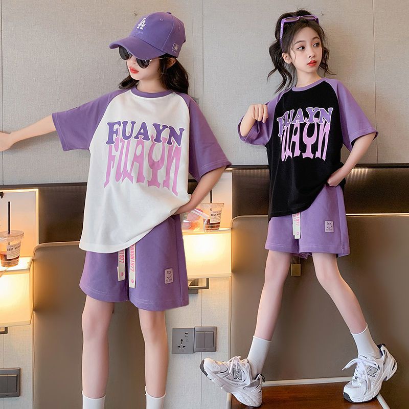 Bộ quần áo mùa hè bé gái 18-55kg từ 6-14 tuổi hình fuayn. Đồ bộ thời trang bé gái, sét đồ bé gái