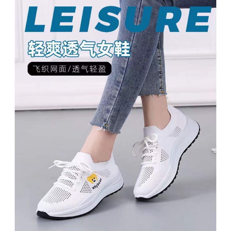 Qualitell Store Giày Thể Thao Đế Mềm Phối Lưới Thoáng Khí Thoải Mái Thời Trang Mùa Thu Cho Nữ