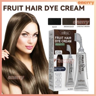 Kem nhuộm tóc Eelhoe Black Fruit Kem nhuộm tóc kèm lược 80ml onerryvn