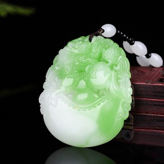 Mặt Dây Chuyền Màu Trắng Ngọc Lục Bảo Tinh Tế Dễ Phối Đồ Cho Nam Và Nữ
