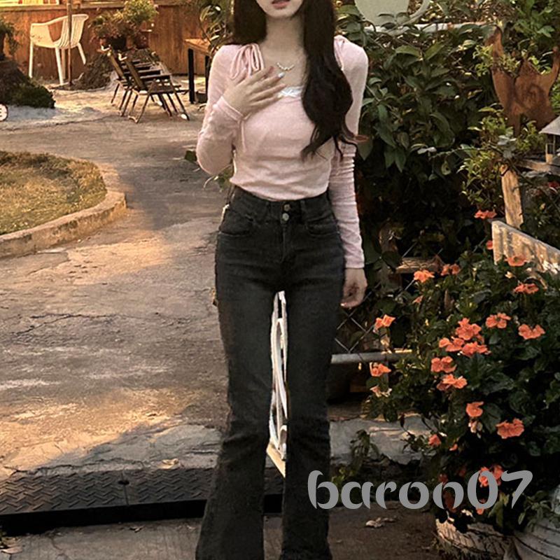 Áo Thun Dài Tay Giả Hai Lớp Phối Ren Phong Cách Đường Phố Cho Nữ | BigBuy360 - bigbuy360.vn