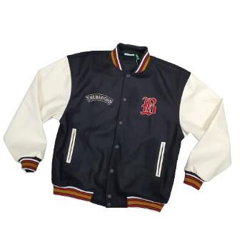 Áo khoác bomber varsity jacket The Bad God Beige Bad