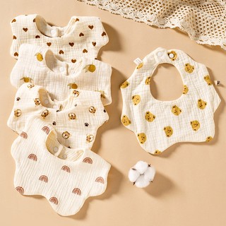 Yếm Gạc Bé Cotton Nguyên Chất Cấp A Khăn Ăn Nước Bọt Sơ Sinh