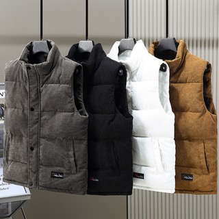 Áo Khoác cotton Dày Không Tay Họa Tiết Kẻ Sọc Thời Trang Thu Đông 2023 Cho Nam HP4285