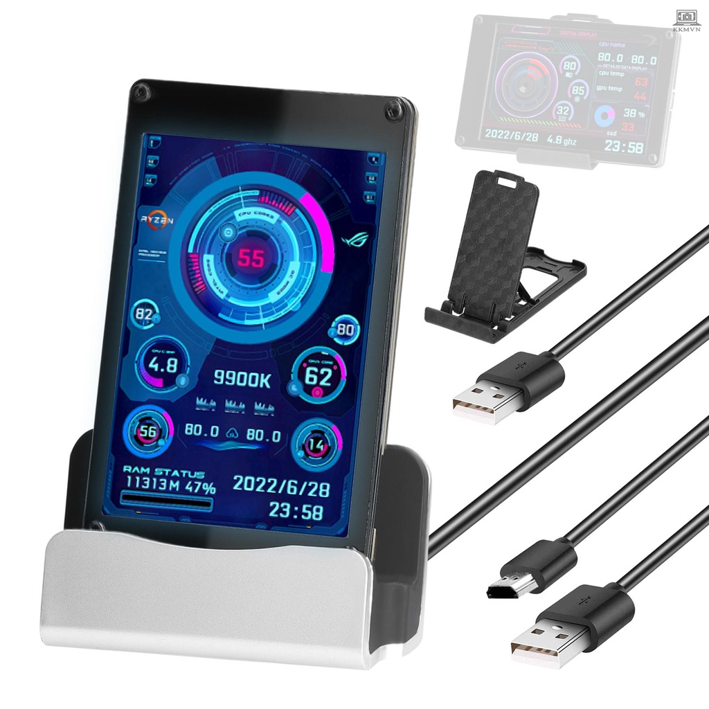 Màn Hình lcd 3.5 inch ips lcd cpu gpu Hỗ Trợ Giám Sát Màn Hình Quan Sát Lùi raspberry pi Win linux vn12