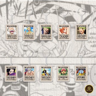 Móc khóa lệnh truy nã băng Mũ Rơm In 2 Mặt, One Piece_Đăng Hoàng