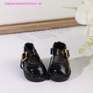 Giày Búp Bê Da Màu Đen Dễ Thương Cho Bé