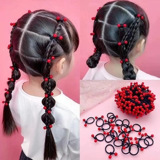 50 chiếc dây buộc tóc đậu đỏ của trẻ em