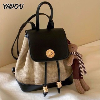 Yadou Ba Lô Phong Cách retro niche Thời Trang Thu Đông Mới 2023 Phong Cách maillard Cao Cấp Dành Cho Bạn Nữ