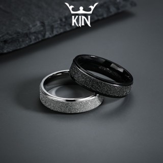 Nhẫn Trơn Mặt Xoay Ren Nhẫn Thép Titan Không Gỉ Basic Thời Trang Cao Cấp Cho Nam Và Nữ Kin Accessoires