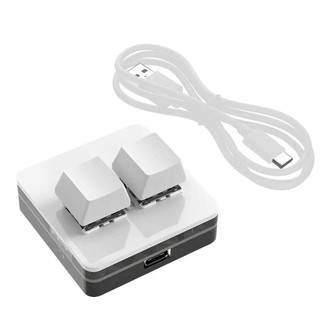 Taylor1 Bàn phím Mini 2 tùy chỉnh, Bàn phím dán sao chép công tắc màu đỏ Acrylic, Trao đổi nóng Giao diện Mini Type-c Chìa khóa cơ 2 phím Bàn phím Mini Văn phòng